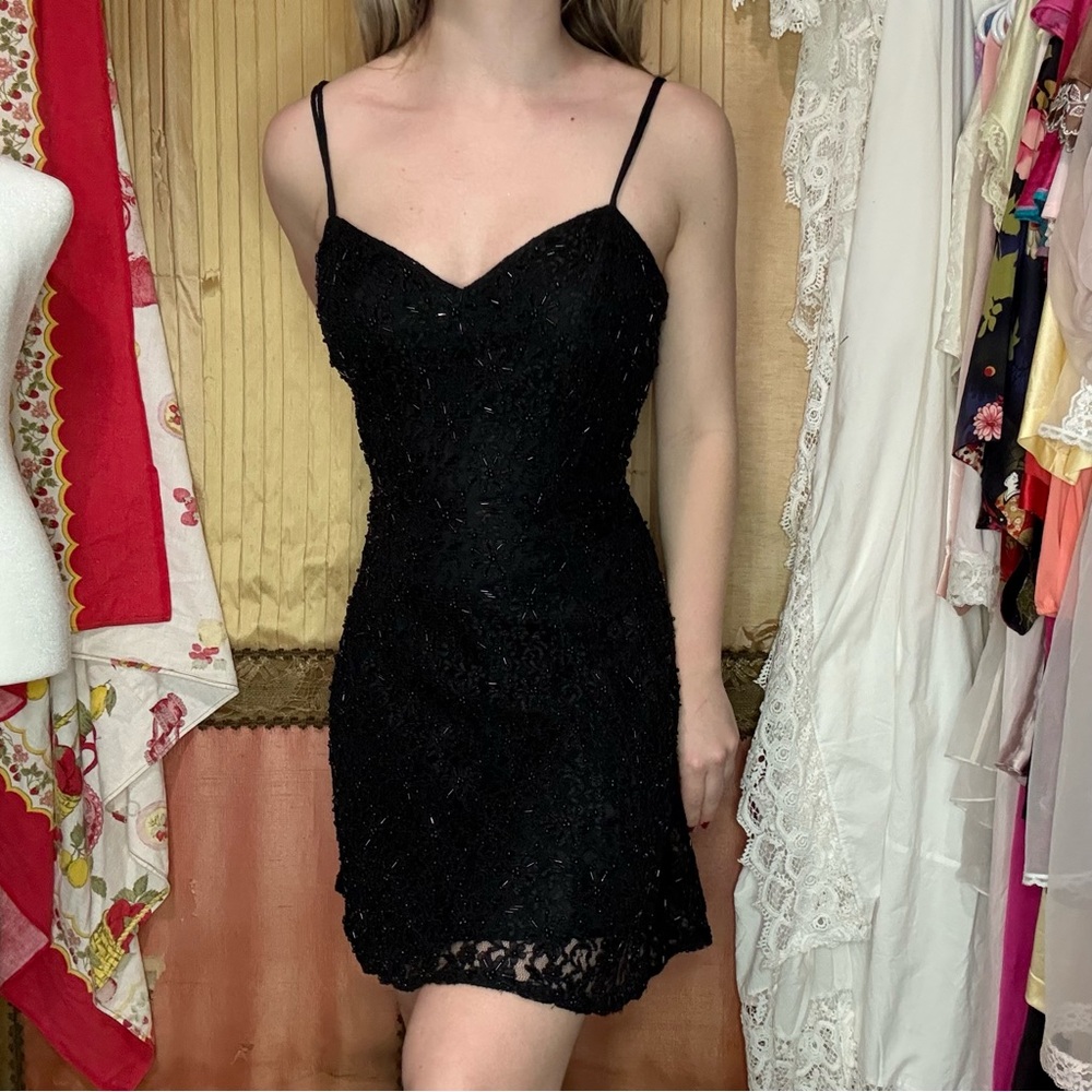 Vintage 90’s Rampage Black Lace Mini Dress